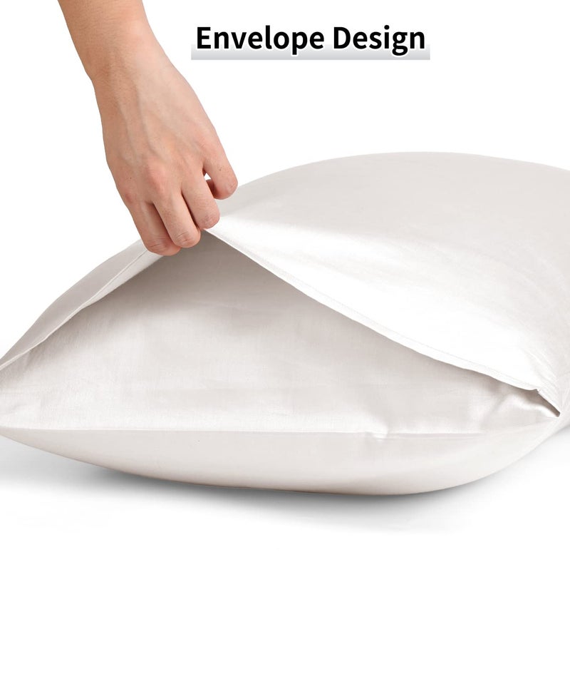 Warmstar Cotton Body Pillow Cover 1 Pack  600 Thread Count Body Pillow case 20""x54""  Long Body Pillow Case Cover Soft Breathable with Envelope Closure White - Image 4